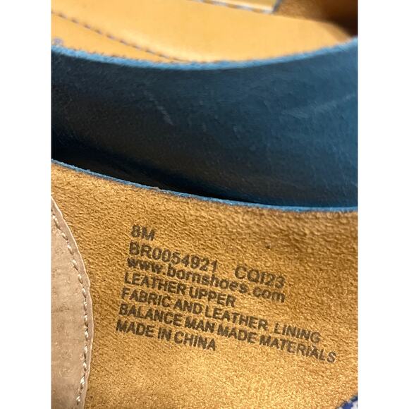 BORN ITHICA TEAL LUGUNA (GREEN) LEATHER FLATS SZ 8 - Picture 3 of 6